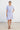 Knee-length summer dress with sleeves Ed-daa in light blue made of 100% organic cotton