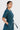 Knee-length summer dress with sleeves Ed-daa in petrol made from 100% Tencel