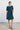 Knee-length summer dress with sleeves Ed-daa in petrol made from 100% Tencel
