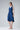 Midi dress “LAU-RAA” in blue made of Tencel