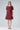 Knee-length summer dress with sleeves "Ed-daa" in burgundy made of 100% Tencel