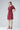 Knee-length summer dress with sleeves "Ed-daa" in burgundy made of 100% Tencel