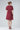 Knee-length summer dress with sleeves "Ed-daa" in burgundy made of 100% Tencel