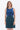 Knee-length "TULPINAA" dress in blue and green made of Tencel