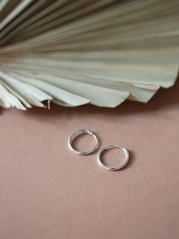 Earrings - silver hoop earrings “VÄNNA” 17.5mm