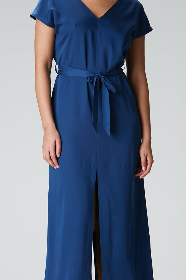 Maxi dress "STEL-LAA" in blue made of Tencel