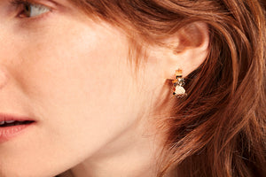 Small dentelle hoop earrings