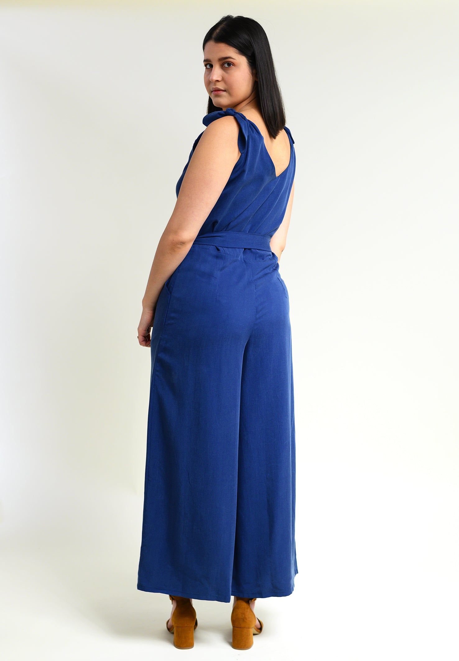 Jumpsuit FA-SAA in blue made of Tencel 