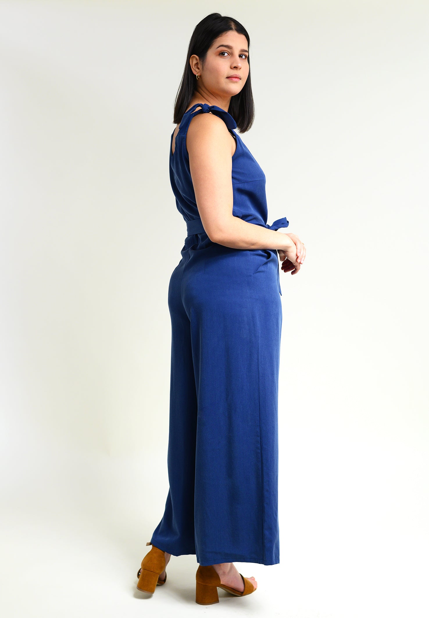 Jumpsuit FA-SAA in blue made of Tencel 