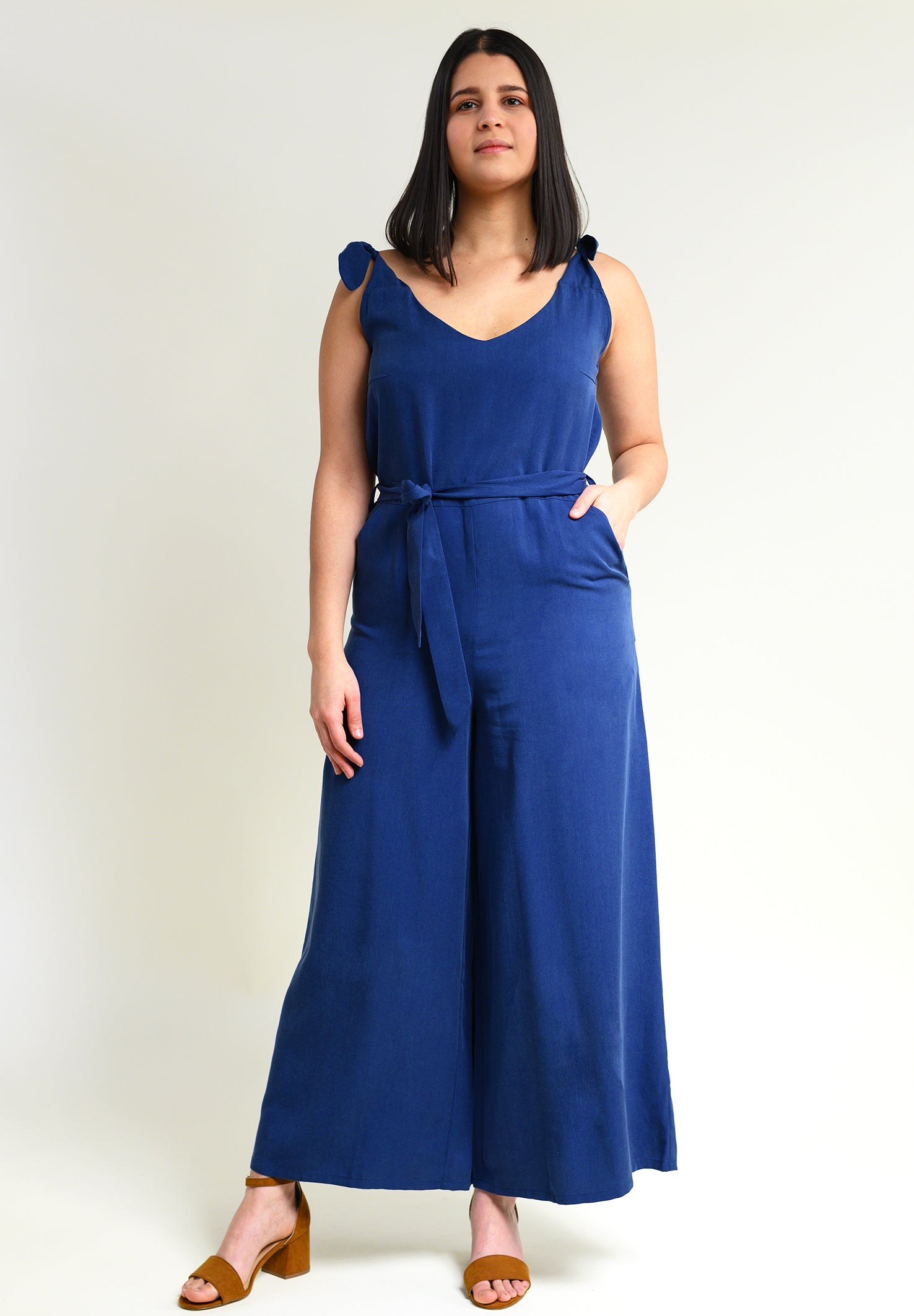 Jumpsuit FA-SAA in blue made of Tencel 