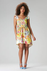 Floral dress "FOL-KKE" made of lyocell and cotton