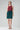 Knee-length "TULPINAA" dress in burgundy and green made of Tencel