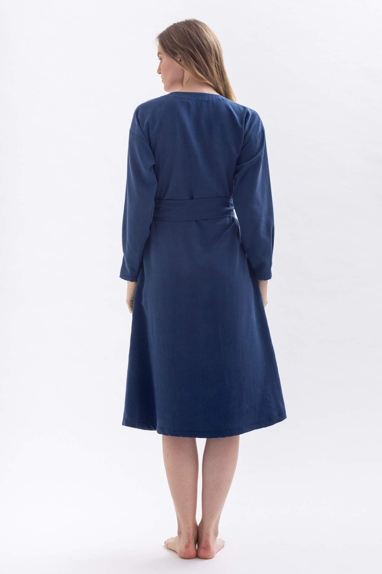 Midi dress "CO-CCOO" in blue made of Tencel