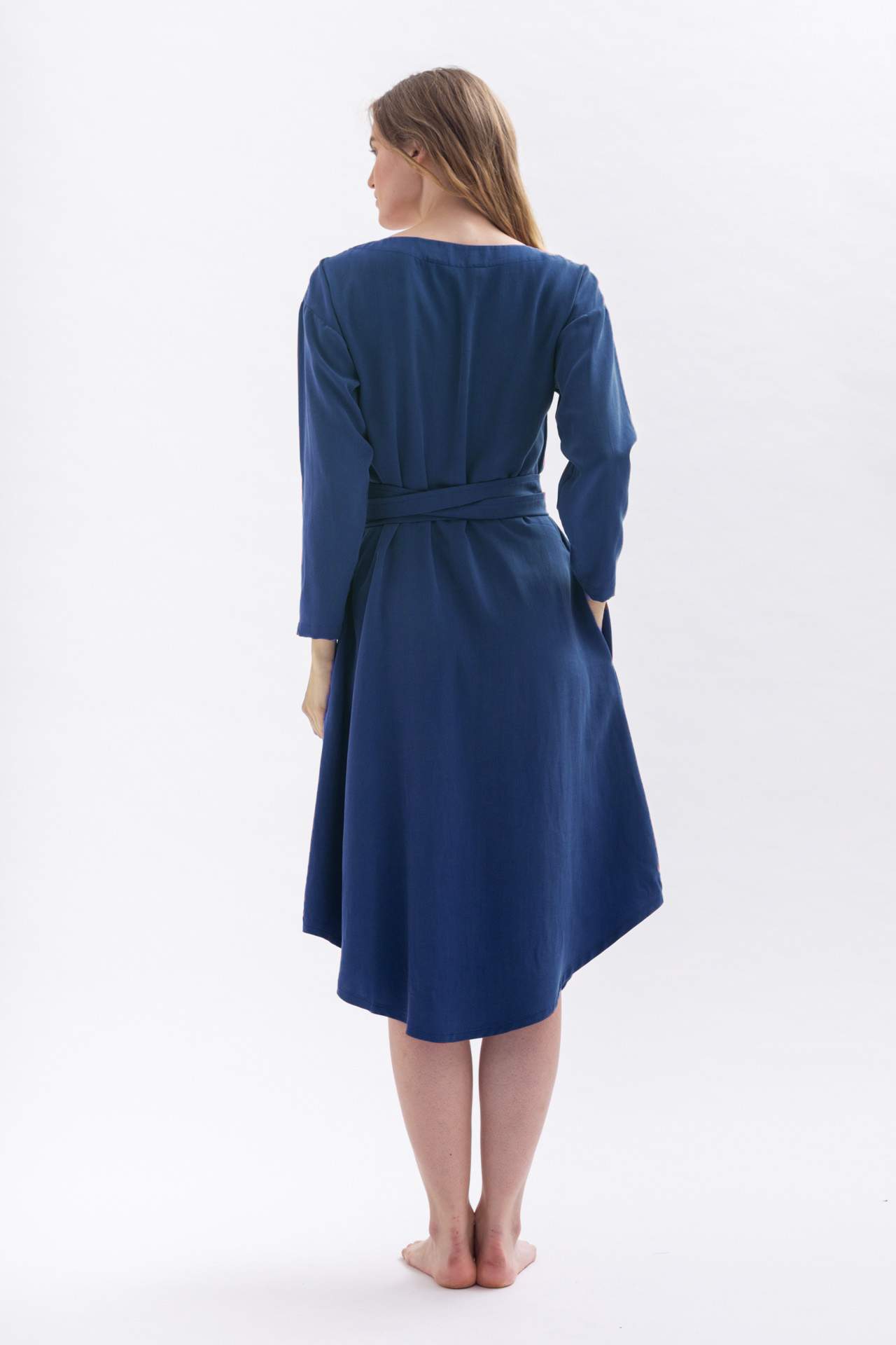 Midi dress "DIA-NAA" in blue made of Tencel