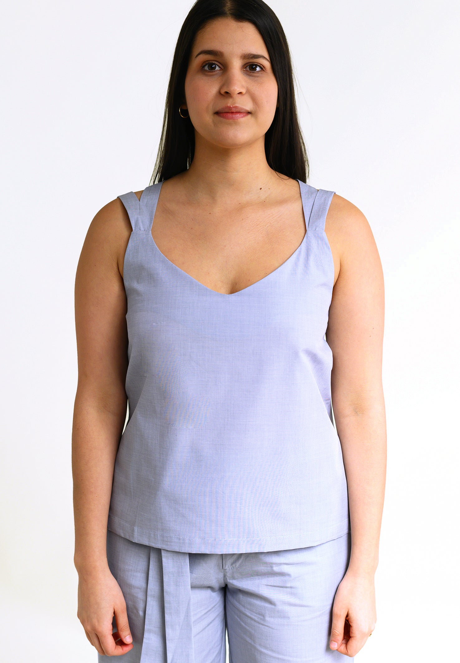 Top MA-LII in light blue made from organic cotton 