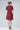 Knielanges Sommerkleid mit Ärmeln "Ed-daa" in Bordeaux aus 100% Tencel