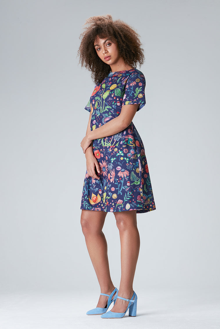 Floral dress "NE-NAA" made of cotton and lyocell