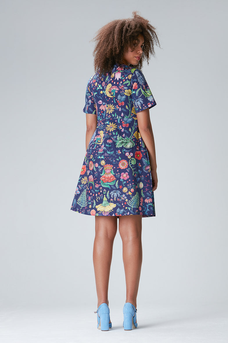 Floral dress "NE-NAA" made of cotton and lyocell