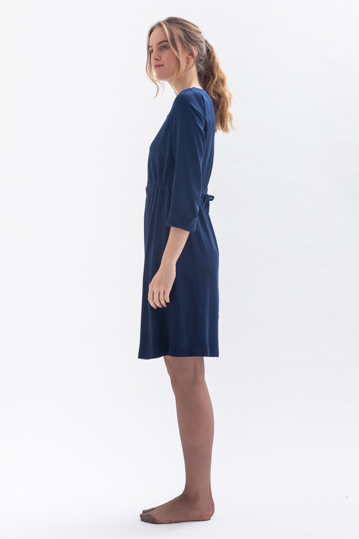 Dress "WAR-RISS" in blue made of Tencel 