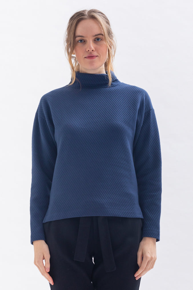 Sweater with stand-up collar "HAR-RRISS"