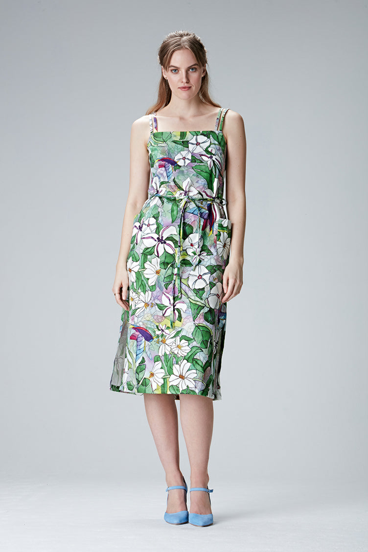 Floral dress "CAMILLAA" made of organic cotton