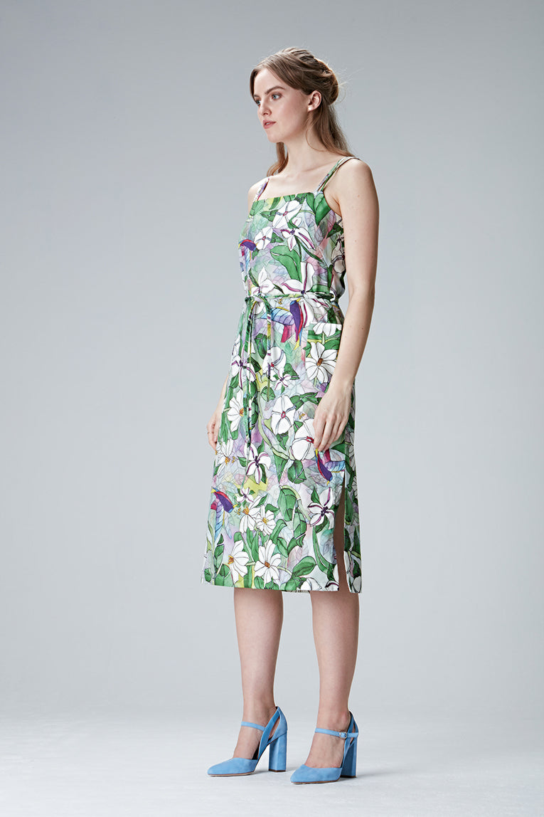 Floral dress "CAMILLAA" made of organic cotton