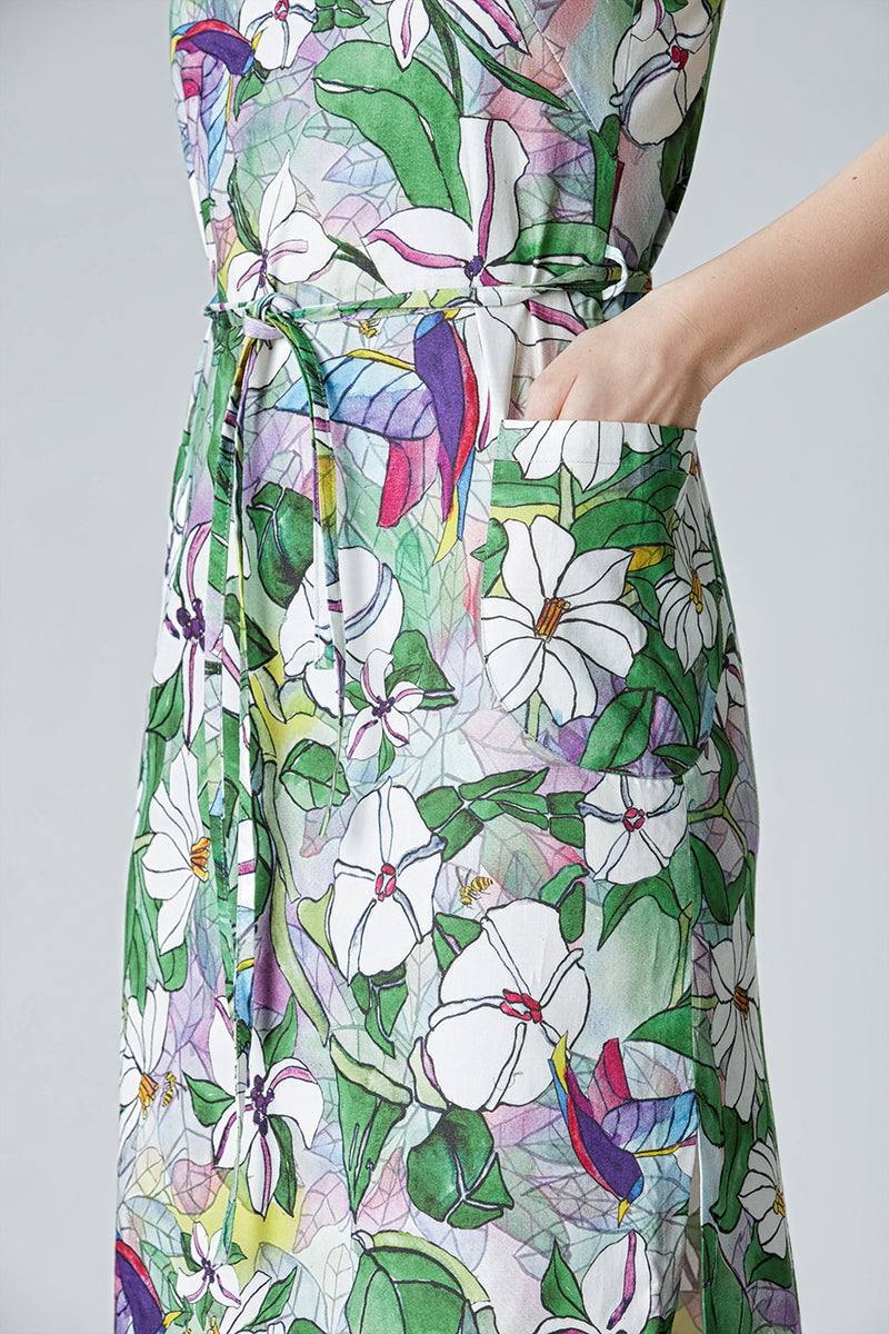 Floral dress "CAMILLAA" made of organic cotton