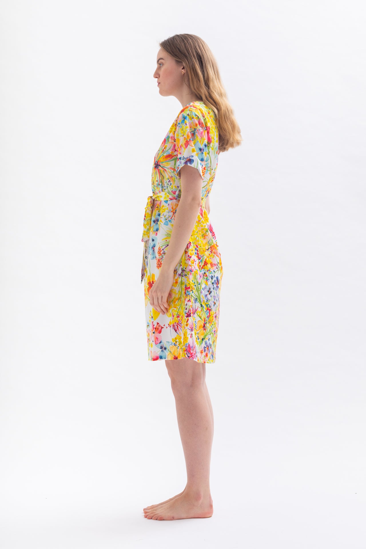 Floral dress "SA-MIRAA" made of organic cotton and lyocell 