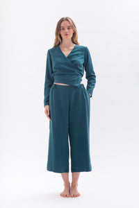 Culottes "THEE-KLA" in green made of Tencel