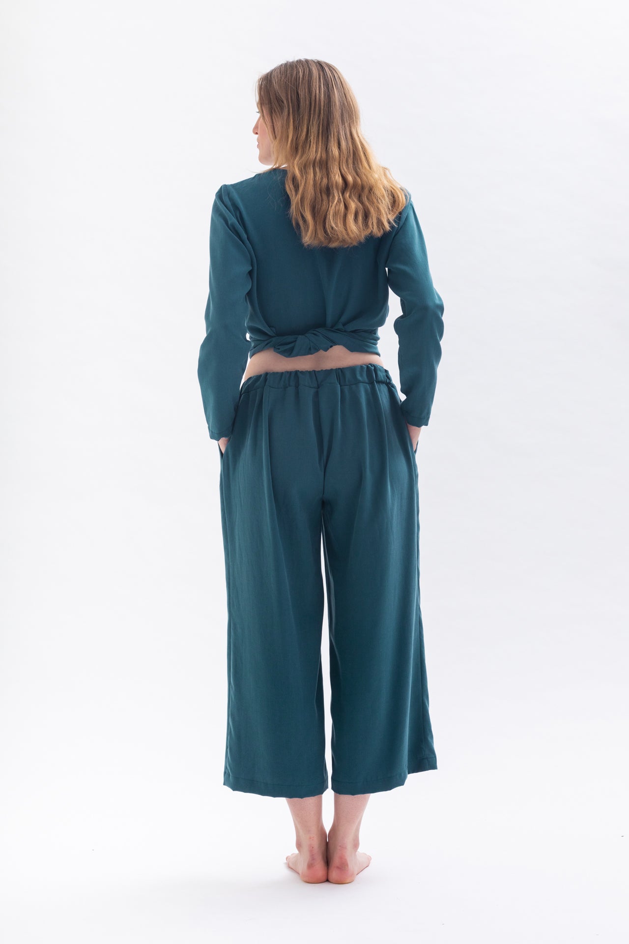 Culotte "THEE-KLA" in Grün aus Tencel