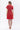 Wrap dress "CAAR-MEN" in red made of Tencel