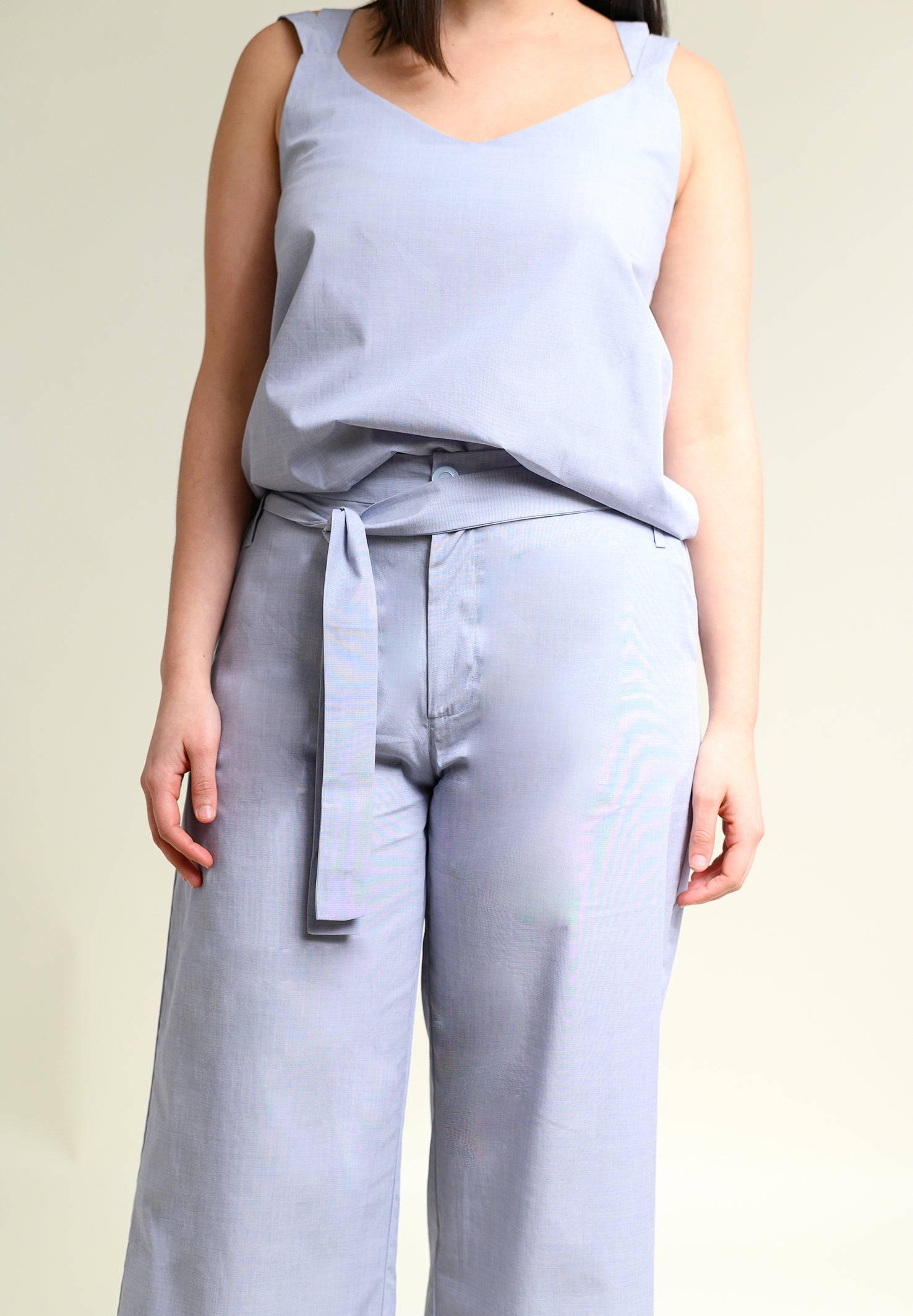 Culottes TERNAA in light blue made from 100% organic cotton