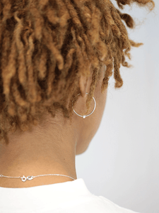 Earrings - silver hoop earrings “VÄNNA” 32mm
